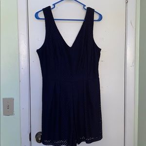 Short Navy Blue Romper